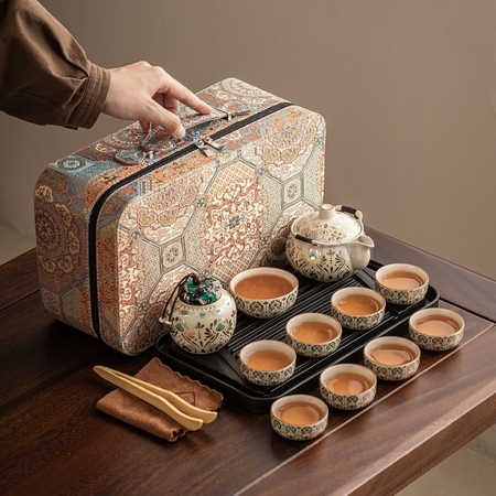 Customization Dunhuang Fengling Ceramics Travel Tea Set Corporate Gifts