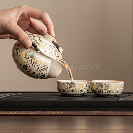 Customization Dunhuang Fengling Ceramics Travel Tea Set Corporate Gifts