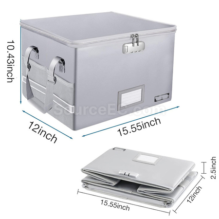 Customization Lockable Fireproof & Waterproof Document Box Corporate Gifts