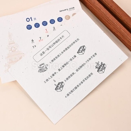 Customization Seed Paper Calendar Desk Calendar Corporate Gifts
