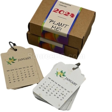 Customization Seed Paper Calendar Desk Calendar Corporate Gifts