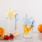 Plastic straw water cup