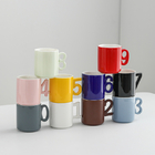 Numbers handle ceramic cup