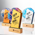 Metal Crystal Solid Wood Trophy